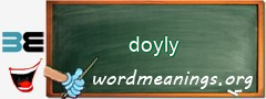 WordMeaning blackboard for doyly